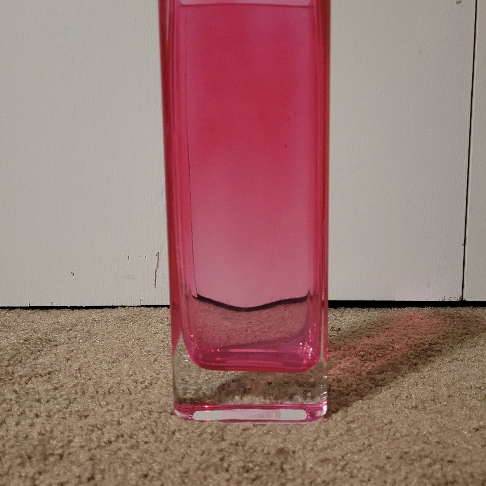 Pink glass vase